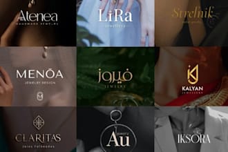 do modern luxury elegant gold silver jewelry logo design