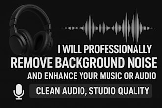 professionally remove background noise and enhance your music or audio quality