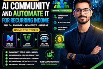 build your ai community and automate it for recurring income using nasio website