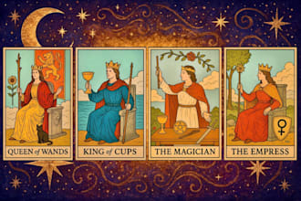 design your custom tarot and oracle card deck in any style