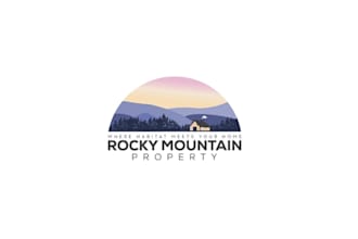 design powerful amazing mountains logo
