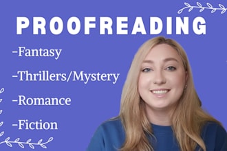 proofread your novel and include a report