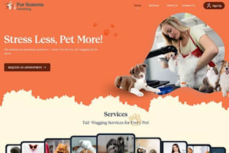 build pet shop pets website pet care website dog grooming website animal website