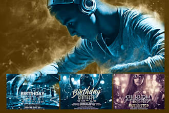 do hip hop concert hookah bar lounge dj night club glow event party flyer poster