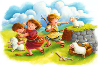 design christian children storybook, themed bible, book illustration, kids story