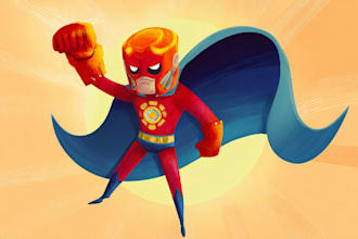 make a personalized superhero cartoon