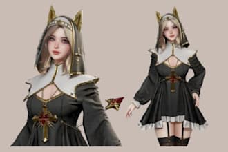 design custom 3d avatars for vrchat, ar apps and metaverse worlds