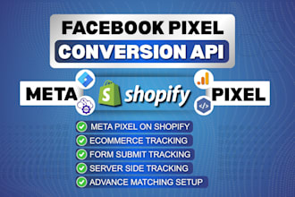 setup shopify facebook meta pixel, conversion API with server side tracking