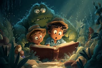 create christmas children book illustrations