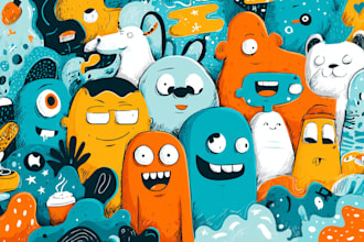 create doodle illustration for any project