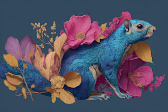 design animal and botanical illustration
