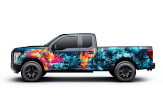 do customized car magnet, or truck, van, car magnet design