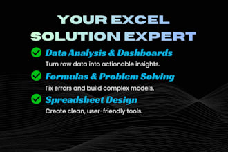 be your excel expert for data cleaning and pivottables