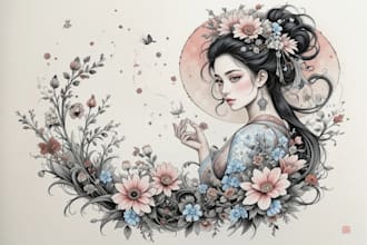 design a tattoo design in japanese style