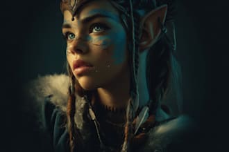 draw creepy style fantasy character art