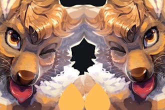 furry headshot icon portrait profile picture furry avatar fursona feral characte