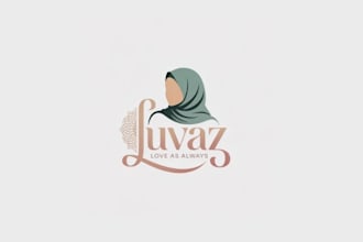 design cloth apparel hijab logo with unlimited revision