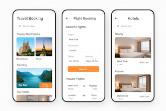 develop travel app, hotel booking app, holiday booking app, flight booking app