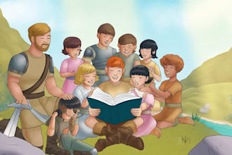 create bible storybook for children with illustrations