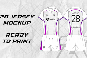 design 2d jersey mockup
