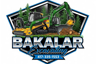 design wonderful excavator logo