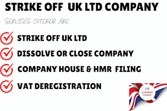 strike off UK ltd, dissolve UK ltd, close a UK ltd company, deregister vat