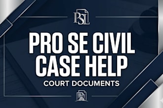 provide pro se litigation drafting support for civil cases