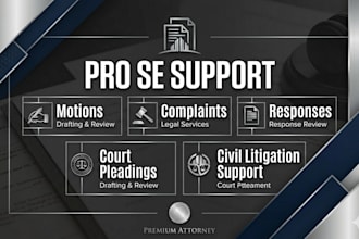 provide pro se litigation drafting support for US courts