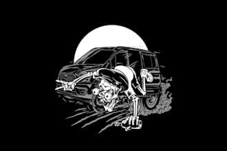 design album cover punk rock record called ghost logo