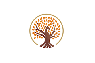 design phoenix emblem style tree forestry service logo