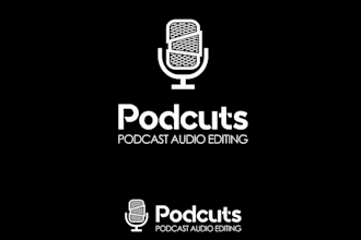 design podcast audio editing logo