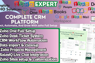 do zoho one project desk sign zoho salesiq CRM automation integration workflow