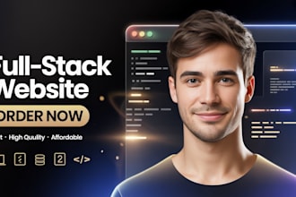 create full stack website with clean responsive