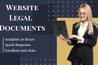 write professional website legal documents and policies
