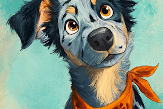 draw disney pet portrait