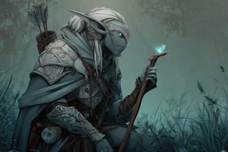 draw concept art, dnd fantasy art, 2d character design
