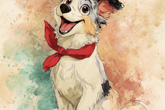 create animals cartoon illustration
