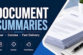 write clear and concise summaries for your documents