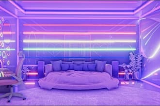 design custom vrchat world, vrc world, vr world, 3d game environment, metaverse