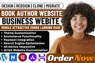 do modern book author website business website ebook landing page author website