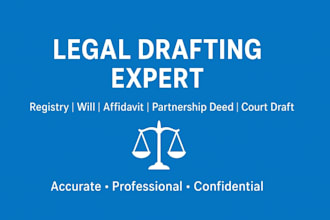 draft professional legal documents, registry deeds, and partnership agreement