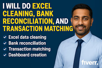 do bank reconciliation and provide excel based accounting support