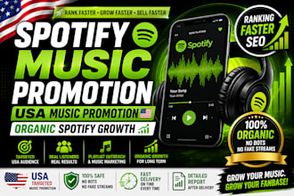 do spotify music promotion, USA music promotion, organic spotify growth