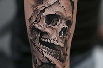create a tattoo design of tattoo sleeve