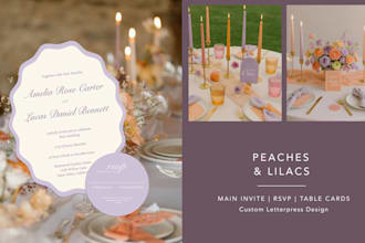 create elegant wedding invitation and stationery