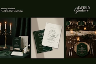 create elegant wedding invitation and stationery