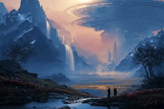 o lewd fantasy character design, book cover art illustration