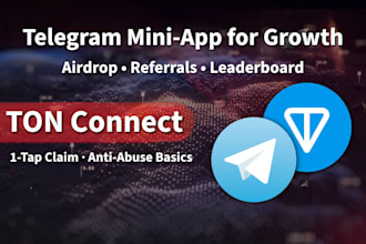 build a telegram mini app ton airdrop claim referral codes  leaderboard