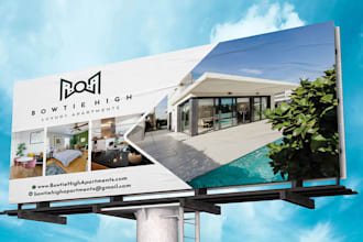 design billboard, yard sign, signage, roll up, and banner design