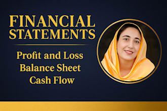 create financial analysis, profit and loss, in  quickbooks,